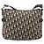 Christian Dior Trotter Canvas Schultertasche Navy Silver Auth 204603V Silber Marineblau - Ansicht 2