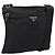 Borsa a tracolla PRADA Nylon Nero Argento Auth 205175A