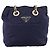 Bolsa de Ombro com Corrente PRADA Nylon Navy Gold Auth 203877 Dourado Azul marinho - vista 13