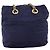 Bolsa de Ombro com Corrente PRADA Nylon Navy Gold Auth 203877 Dourado Azul marinho - vista 2