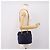 Bolsa de Ombro com Corrente PRADA Nylon Navy Gold Auth 203877 Dourado Azul marinho - vista 23