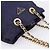 Bolsa de Ombro com Corrente PRADA Nylon Navy Gold Auth 203877 Dourado Azul marinho - vista 6