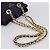 Bolsa de Ombro com Corrente PRADA Nylon Navy Gold Auth 203877 Dourado Azul marinho - vista 7
