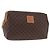 Céline CELINE Macadam Pouch PVC Leder Braun Goldfarben Auth ar14260A