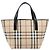 BURBERRY Nova Check Handtasche PVC Beige Silver Auth 203614 Silber - Ansicht 13
