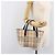 BURBERRY Nova Check Handtasche PVC Beige Silver Auth 203614 Silber - Ansicht 23