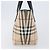 BURBERRY Nova Check Handtasche PVC Beige Silver Auth 203614 Silber - Ansicht 4