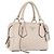 PRADA Handtasche aus Leder weiß silber Auth 204740A