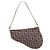 Pouch Saddle Christian Dior Trotter Canvas Marrone Oro Auth am12668V D'oro - vista 2