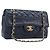 Borsa a tracolla CHANEL Matelasse con catena in pelle d'agnello Navy Gold CC Auth 204122V D'oro Blu navy