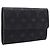 LOUIS VUITTON Monogram Satin Porte MonnaieSatin Card Case M92137 LV Auth 201535M Black