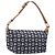 Céline Bolso de hombro CELINE Paris Macadam Canvas Denim Navy Silver Auth 203675A Plata Azul marino