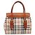 Bolso de Mano BURBERRY Nova Check Canvas Beige Tono Dorado Auth 204621V - vista 2