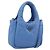 PRADA Handtasche aus Leder 2way Blau Silber Authentisch 204742SAM