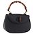 Borsa a mano GUCCI Bamboo Pelle Nero Oro 000 2046 0188 Auth 204145V D'oro