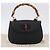 Borsa a mano GUCCI Bamboo Pelle Nero Oro 000 2046 0188 Auth 204145V D'oro - vista 12