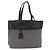 Bolsa de mão PRADA Nylon Gray Silver Auth ka6185A Marrom Prata