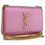 Autre Marque SAINT LAURENT Borsa a tracolla con catena in pelle Rosa Tono Oro Auth ka6239M