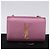 Autre Marque SAINT LAURENT Borsa a tracolla con catena in pelle Rosa Tono Oro Auth ka6239M - vista 12