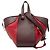 Borsa Satchel Hammock LOEWE Small Bicolor in pelle di vitello rossa Rosso