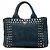 Sac à main Prada Small Denim Canapa Bijoux Bleu