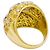 Autre Marque Anello cocktail in oro giallo, oro bianco, zaffiri gialli e diamanti. - vista 2