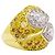 Autre Marque Anello cocktail in oro giallo, oro bianco, zaffiri gialli e diamanti. - vista 4