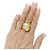 Autre Marque Anello cocktail in oro giallo, oro bianco, zaffiri gialli e diamanti. - vista 5