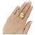 Autre Marque Anello cocktail in oro giallo, oro bianco, zaffiri gialli e diamanti. - vista 6