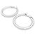 Orecchini a cerchio "Tube", Chaumet, oro bianco e diamanti. - vista 3