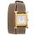 HERMÈS - Heure H Mini 21mm Hermès Uhr in étoupe glattem Leder Braun