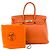 HERMÈS - Borsa a mano Hermès Birkin 35 in pelle Togo Orange H Arancione - vista 13