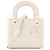 Autre Marque DIOR - Borsa a tracolla Lady Dior mini in pelle cannage écru Bianco
