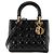 Autre Marque DIOR - Borsa a tracolla Lady Dior Medium in pelle laccata nera Nero