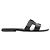 HERMÈS - Sandali Oran Hermès in pelle liscia nera (T37,5) Nero - vista 2