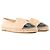 CHANEL - Espadrillas Chanel in pelle e rafia beige e nero (T38)