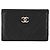 CHANEL - Classic/Timeless Chanel Kartenetui aus schwarzem Chevron-Leder