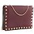Valentino Garavani VALENTINO - Borsa a tracolla Valentino Rockstud in pelle liscia bordeaux Bordò - vista 2