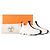 HERMÈS - Sneakers Eclair Hermès in tela bianca e arancione (T37) Bianco - vista 7