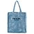 PRADA - Borsa tote in crochet Prada in rafia blu