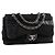 CHANEL - Borsa a tracolla Classique/Timeless Jumbo Chanel in patchwork nero edizione limitata - vista 2