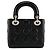 Autre Marque DIOR - Borsa a tracolla Lady Dior mini in pelle cannage nera Nero - vista 3