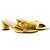 Autre Marque DIOR - Sandali con tacco CD Dior in velluto dorato (T38) D'oro
