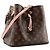 LOUIS VUITTON - Bolsa de ombro Louis Vuitton NéoNoé em tela revestida monogramada e couro rosa Marrom - vista 2