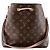 LOUIS VUITTON - Bolsa de ombro Louis Vuitton NéoNoé em tela revestida monogramada e couro rosa Marrom - vista 3