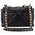 CHANEL - Borsa a tracolla Chanel 19 modello grande in pelle liscia nera Nero - vista 3