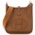 HERMÈS - Sac à bandoulière Evelyne 16 Hermès en cuir clémence marron gold