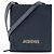 JACQUEMUS - Portafoglio a tracolla Jacquemus in pelle liscia blu navy