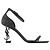Autre Marque SAINT LAURENT - Sandali Saint Laurent Opyum in pelle e glitter neri (T38) Nero - vista 2