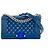 CHANEL - Chanel Boy Schultertasche medium aus dunkelblauem Lackleder Marineblau